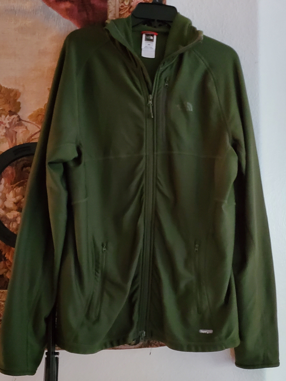 The North Face VaporWick Full Zip Hoodie Mens M Olive Green
